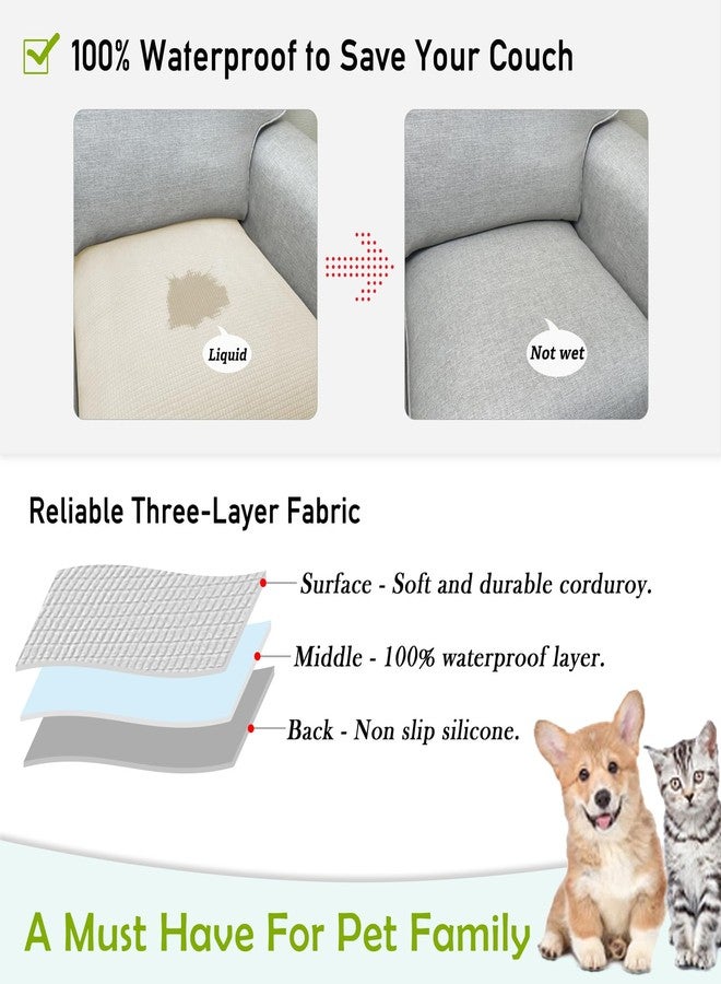 LovoGemy Couch Arm Covers, Sofa Arm Covers, Waterproof Armrest Cover for Sofa, Armchair, Loveseat, Non-Slip Recliner Arm Cover, Sofas Headrest Cover, Arm Chair Covers Set of 2 (Beige, 24"×20") - Image 3